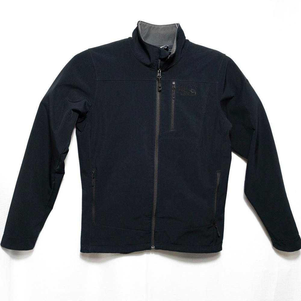 Mountain Hardwear Men's Softshell Jacket Small Black Full Zip Gorpcore Read Flaw